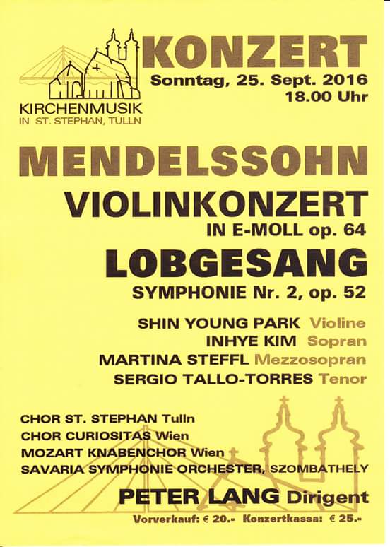Mendelssohn_Bartholdy "Lobgesang", Stadtpfarrkirche Tulln