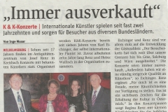 Adventkonzert Antiquitätenzentrum Renz, Kritik